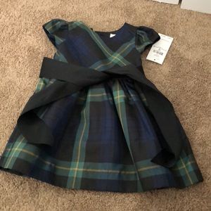 Ralph Lauren Baby Holiday Dress Set, plaid, 6m